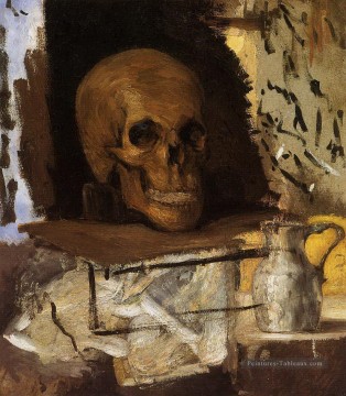 Nature morte Skull et Waterjug Paul Cézanne Peinture à l'huile